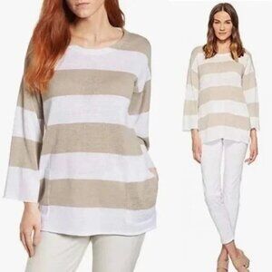 Eileen Fisher Top Tunic Pullover Sweater Women Size XL Organic Linen
